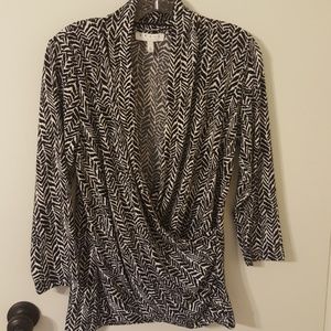 Black and white zebra print top